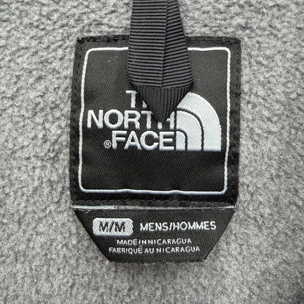 The North Face Denali Polartec Fleece Jacket Mens Medium Grey Black Colorblock
